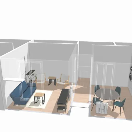 Apartment Artbleu -tout Confort - Ideal Pros - Proche Commerces Montlucon